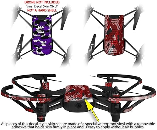 Miniatura 2 de Skin Wrap 2Pack para DJI Ryze Tello Drone wraptorcamo color morado de camuflaje Digital Drone No Incluidas