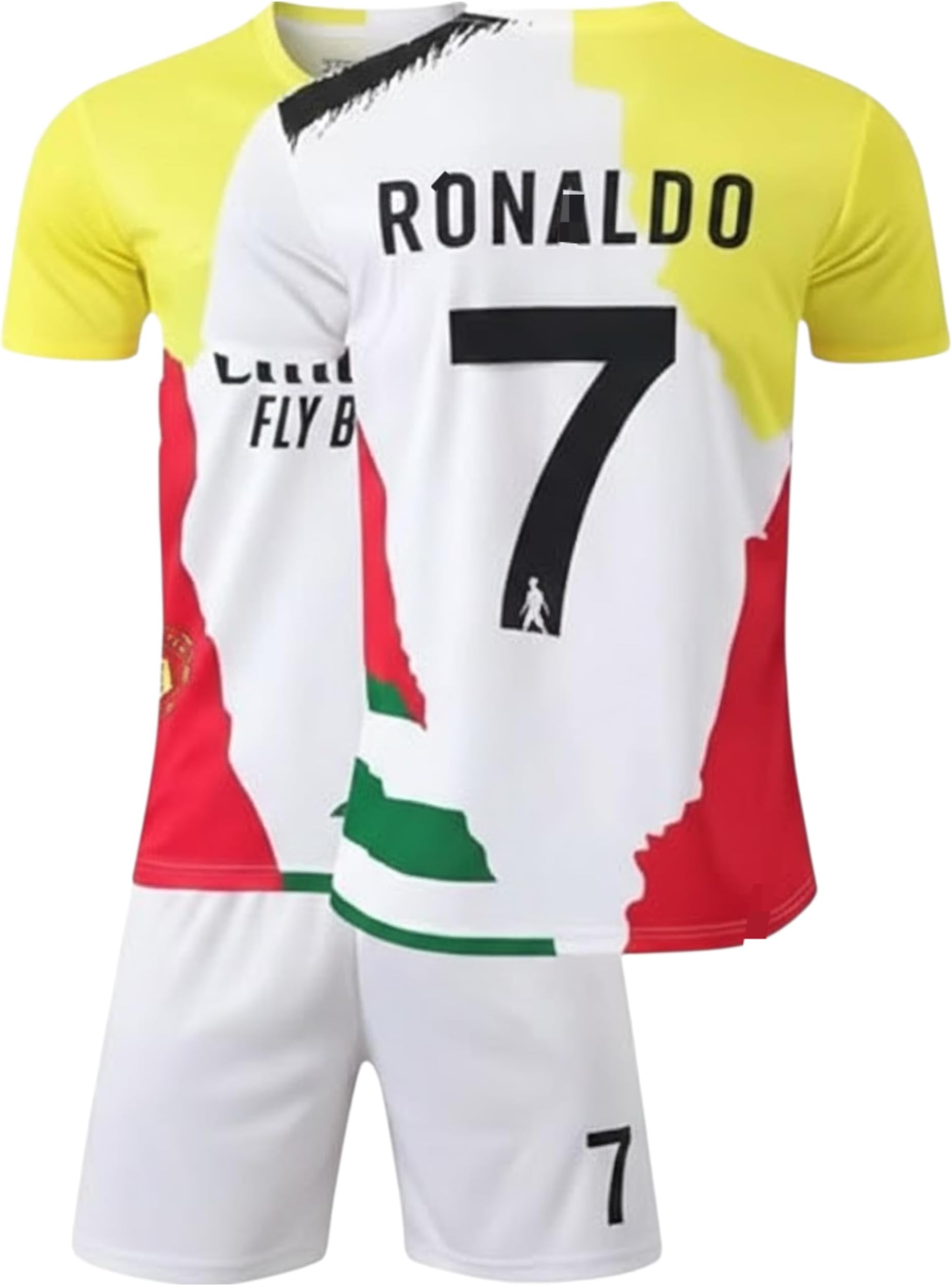 2025/26 Ro'naldo #7 Commemorative Edition Jersey ALL CLUB MIX Kit Youth & Kids Soccer JERSEY Set T-Shirt, Shorts,