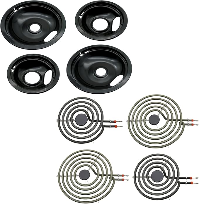 Siwdoy W10288051 Porcelain Drip Pan Set and MP22YA Electric