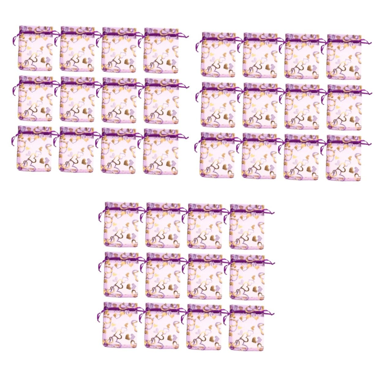 Beavorty 300 Stk Geschenktüten Organzabeutel 4x6 Geschenkbeutel Mit Kordelzug Schmuckbeutel Aus Organza Netztasche Rosa Mesh-taschen Goldener Beutel Mit Kordelzug Lila Mesh-taschen Violett