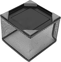 Vista 4 de ZJchao Caja para tarjetas de notas, caja de notas adhesivas, de malla metálica, organizador de escritorio, clasificador, caja de notas, estante