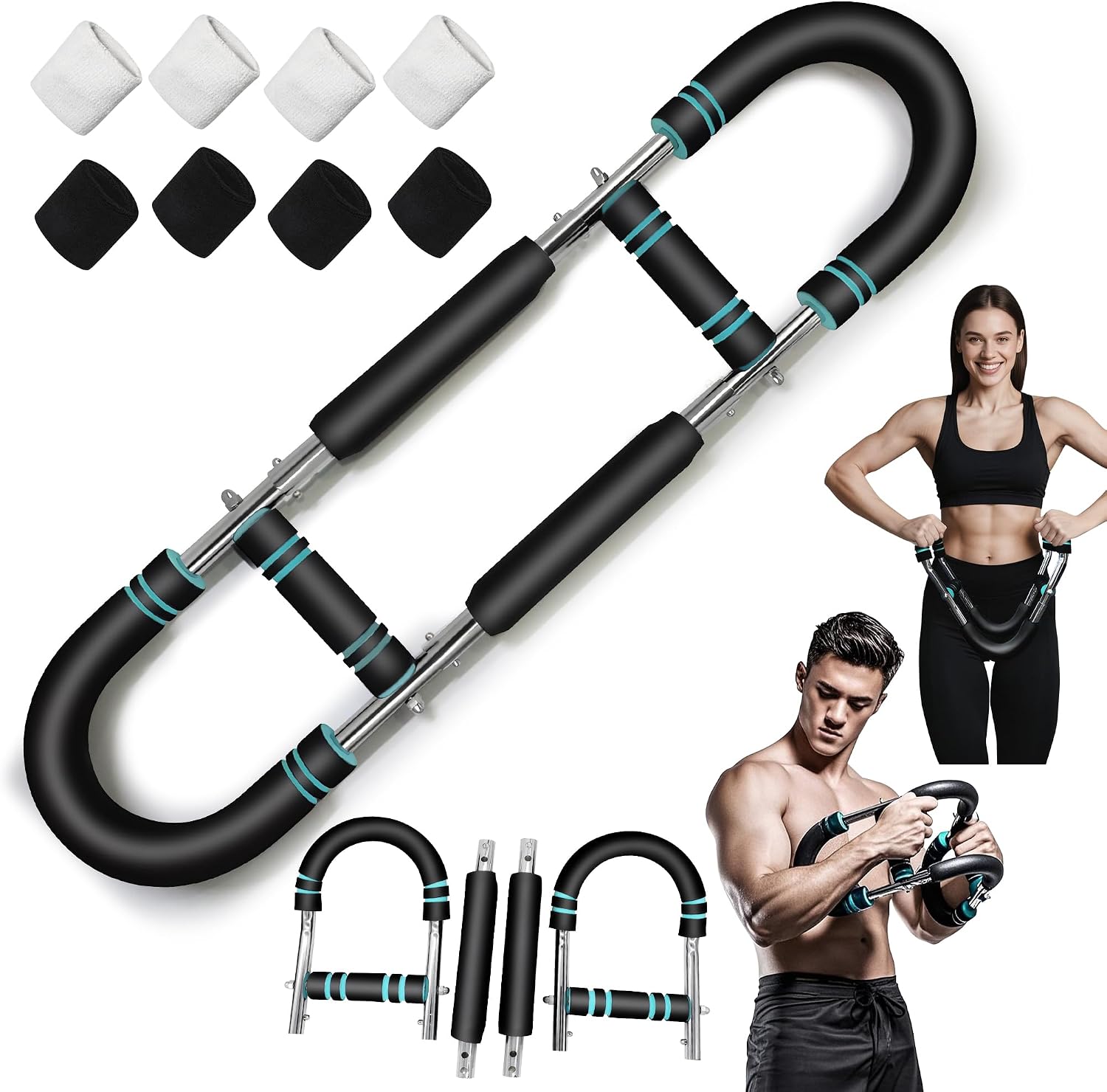 Arm Trainer, 60-110lb Adjustable Chest Workout Equipment Chest Trainer, Portable Spring Resistance Arm and Chest Trainer for Men & Women Enhancing Upper Body Muscle