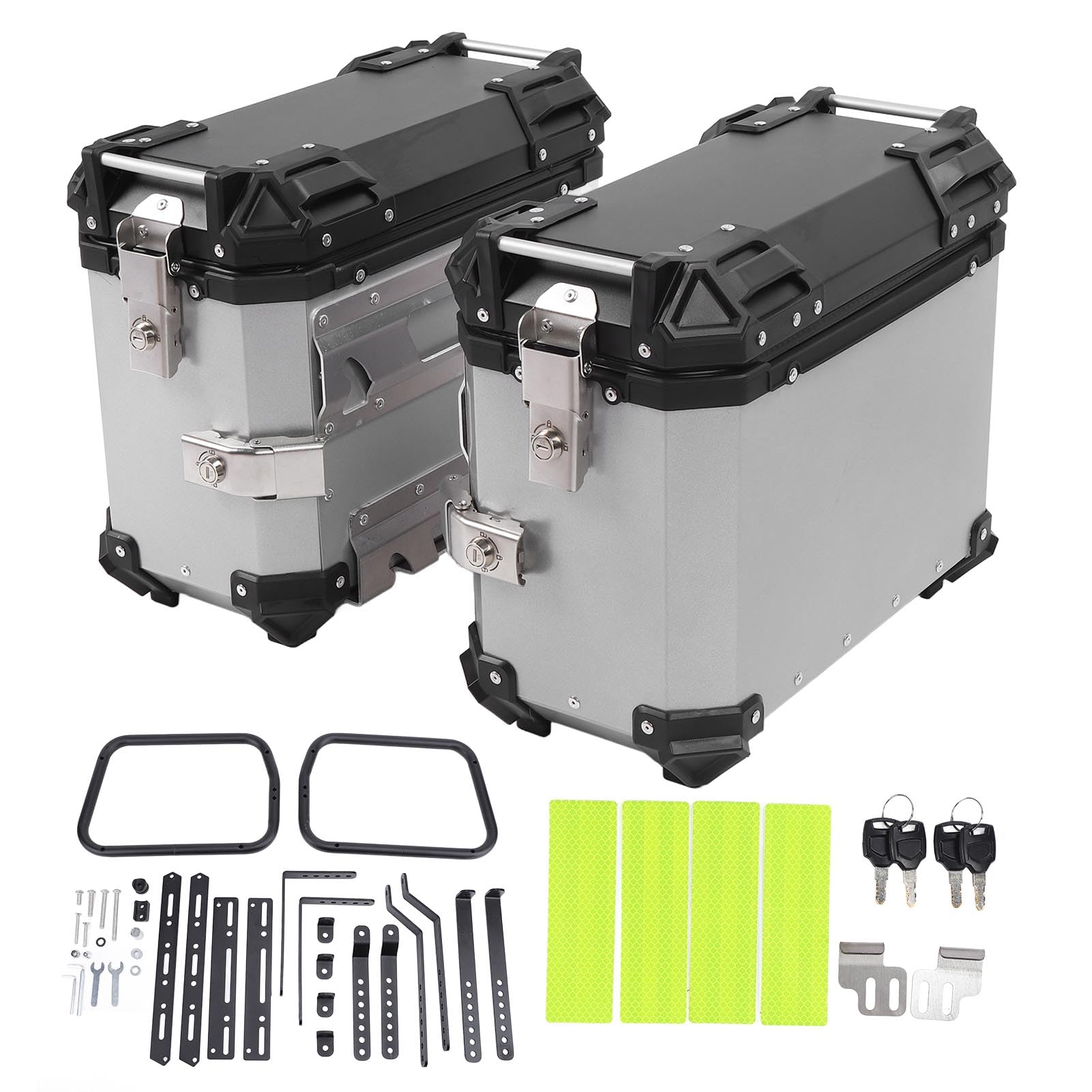 Yinhing Aluminiowe Boczne Kufry Motocyklowe 38L, para z Zamkiem i