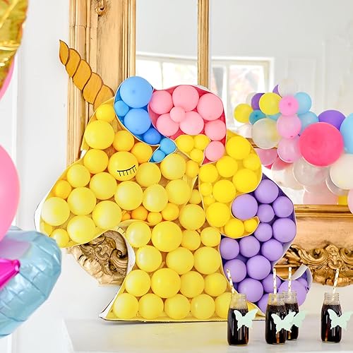 Miniatura 6 de RUBFAC Globos amarillos, 70 globos amarillos de 5 pulgadas y cinta, globos de látex gruesos para cumpleaños, bodas, baby shower, graduación,