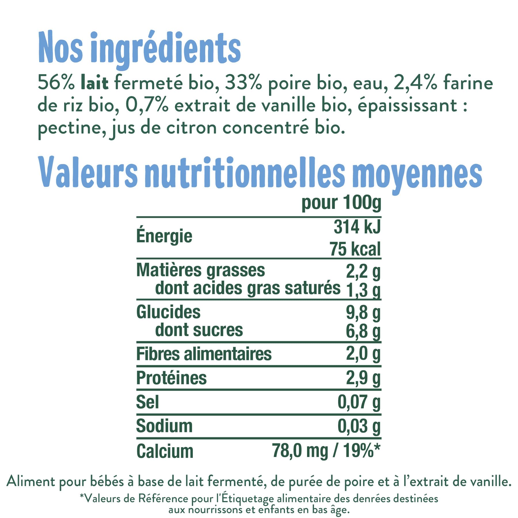 GOOD GOÛT Brassé Au Lait De Vache Dessert Bébé Dès 6 Mois Poire Vanille Sans Sucres Ajoutés Format Nomade 10x90g