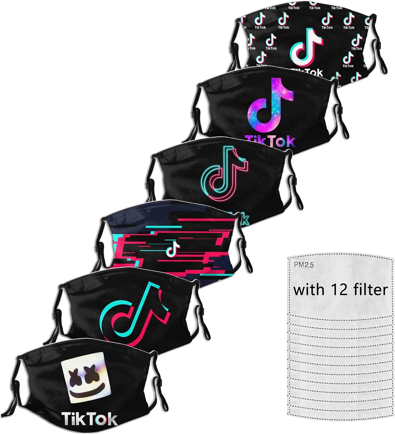 Tik Tok Máscaras, máscara facial reutilizable, antipolvo, paño bucal