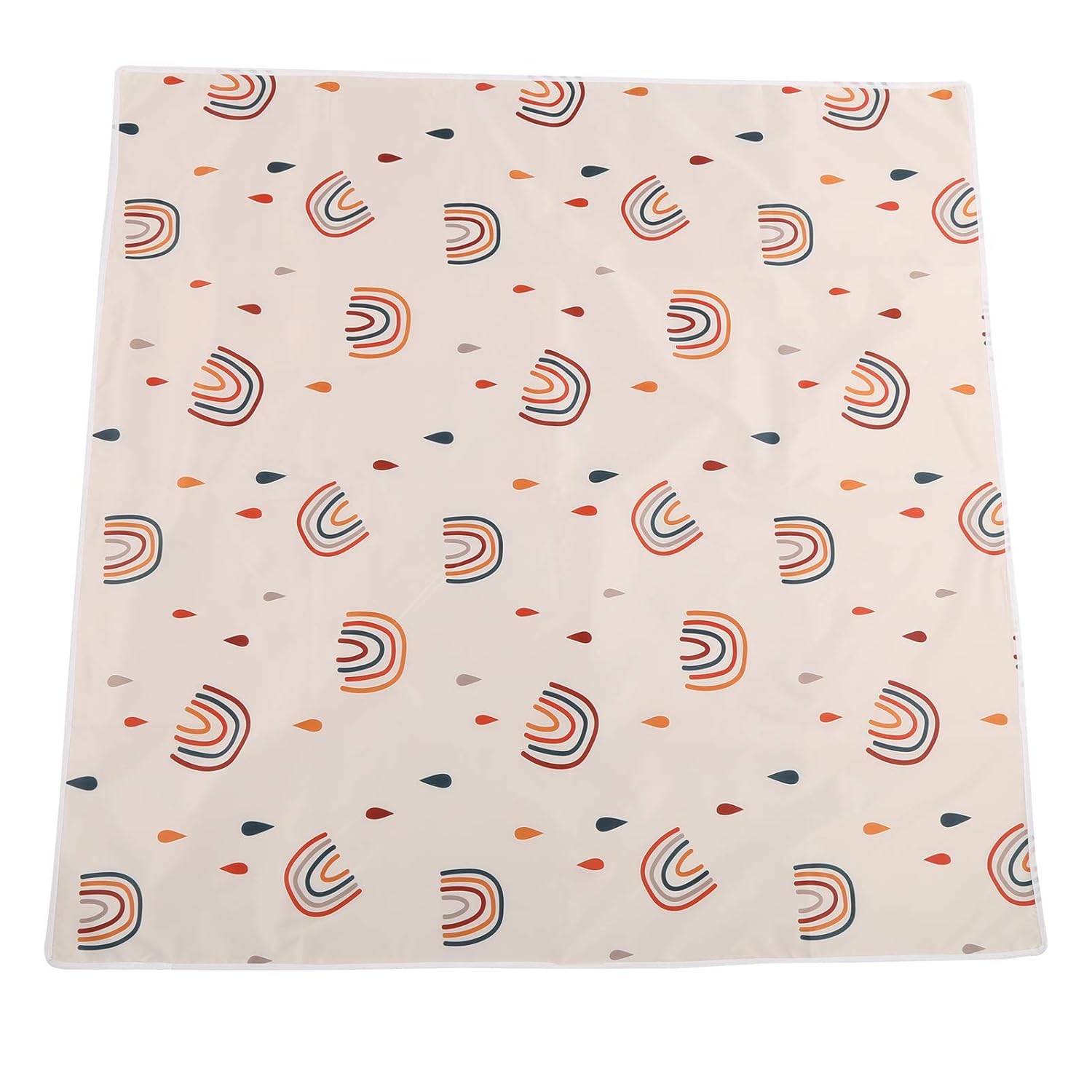 Sorandy Baby Dining Chair Mat, Large Water Proof Non Slip Floor Protector for High Chair with Crawling Pad and Outdoor Picnic Mat, 43.3 x 43.3in (110 * 110CM SMT105-EF345)