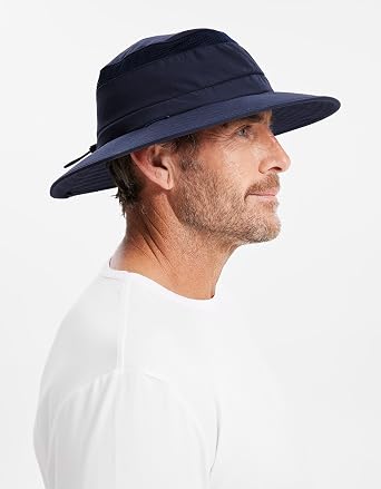 Solbari Everyday Broad Brim Sun Hat with Pocket UPF50+ Uv Protection, Sun Protective Hat for Women Navy Small | Lightweight, breathable broad brim hat with moisture-wicking sweatband and internal pocket for everyday wear and travel