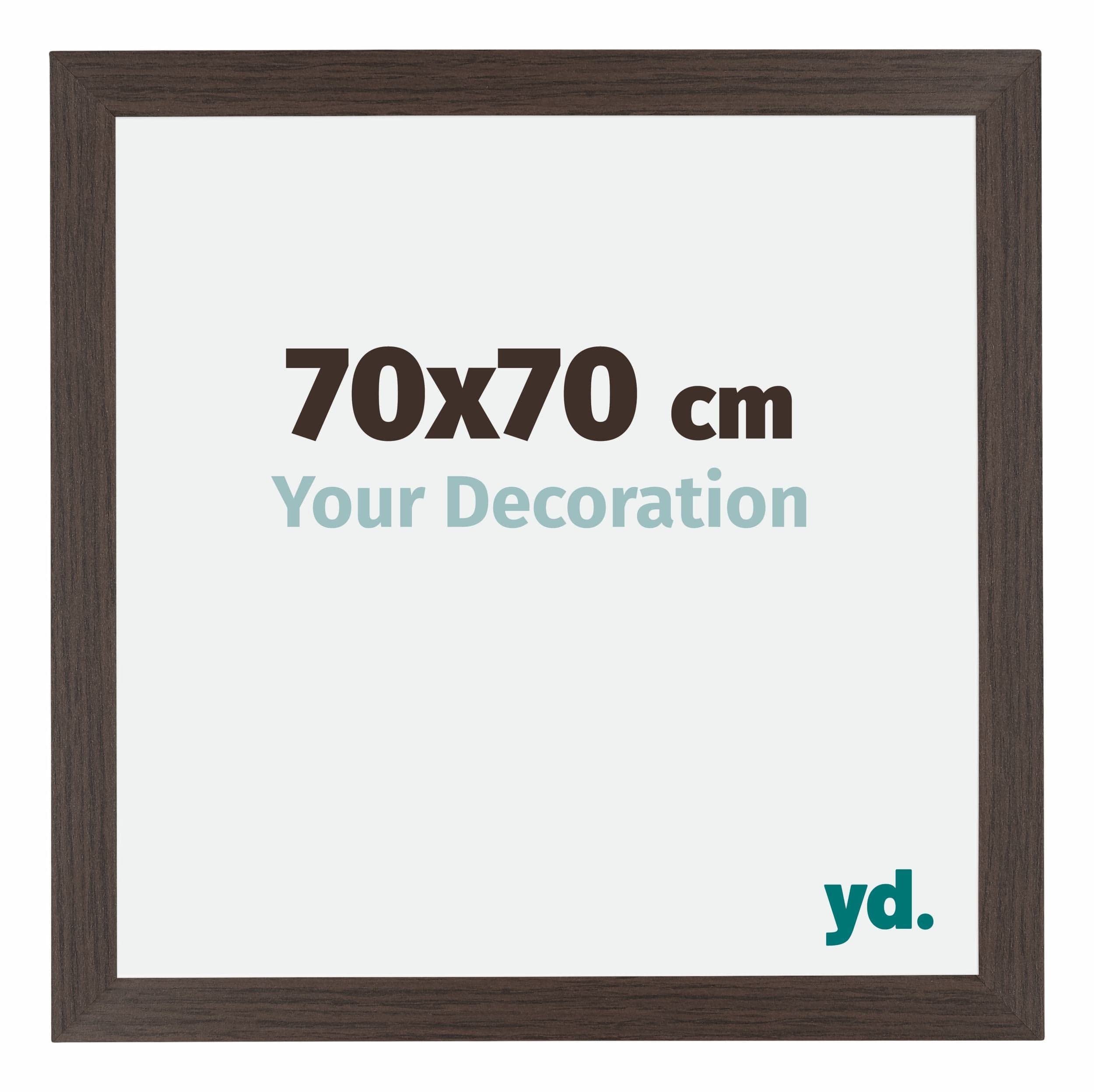Your Decoration - Picture Frame 70x70 cm - Oak Dark - Decorative Wall Frame in MDF with Antireflection - Frame 70x70 - Mura — image 1