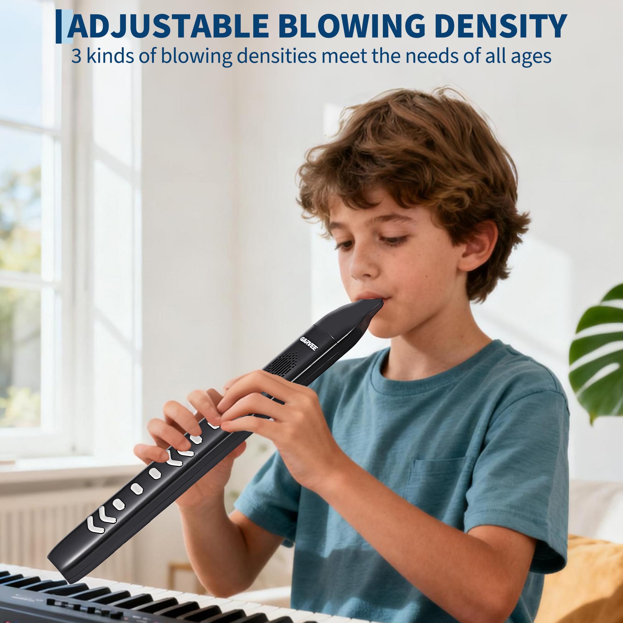 Electronic Wind Instrument, 10 Musical Tones, Dual Fingering Modes, MIDI Connectivity, Portable Rechargeable Design, Beginner to Pro Ready
