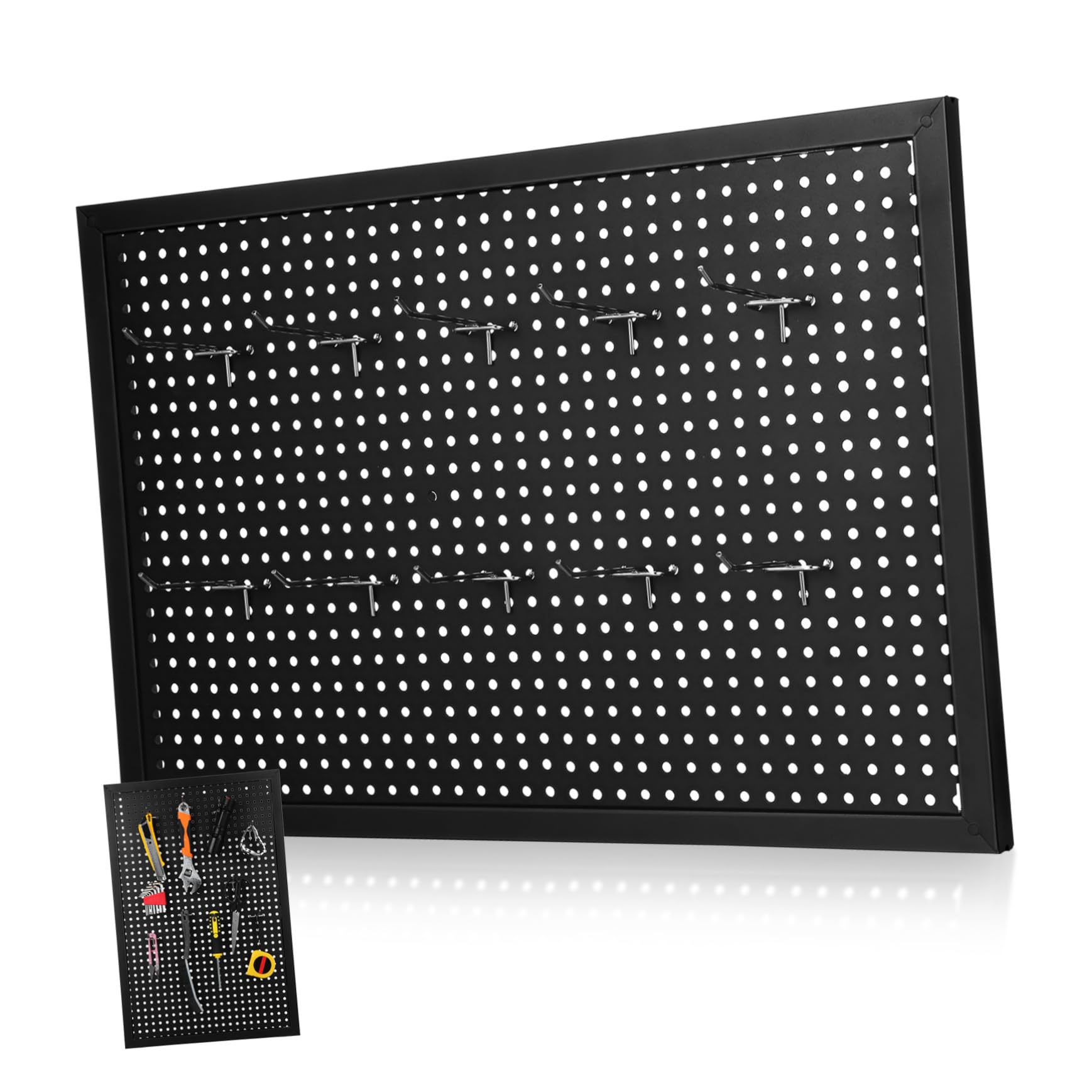 Panneau perforé pour rangement outils Zerodeko avec crochets