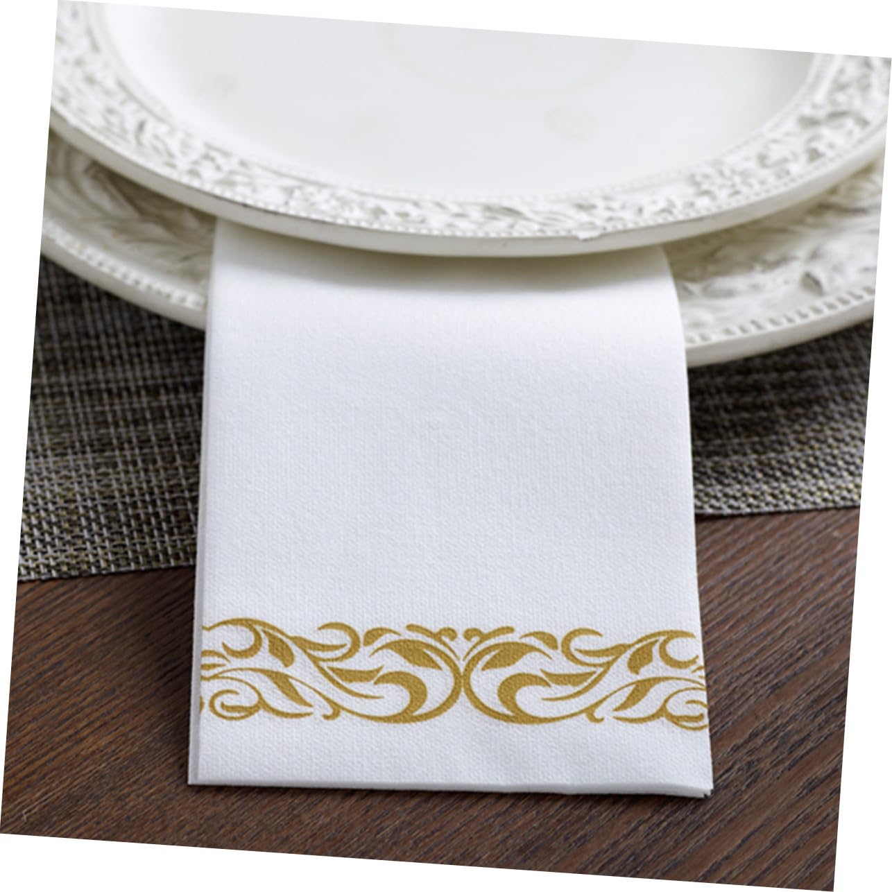 100piezas Servilletas de Papel Doradas Desechables Unidades para Bodas Cumpleaños Fiestas Servilletas de Cena para Invitados