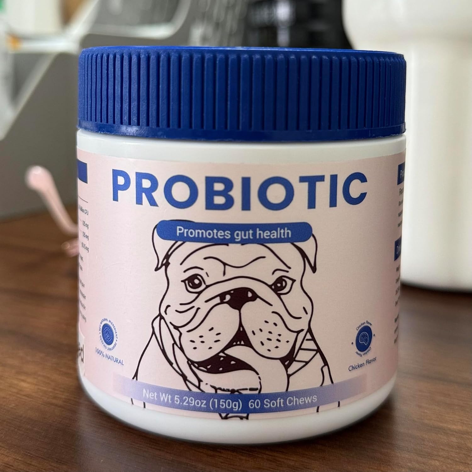 Dog Probiotics for Gut Health, Digestive Support, Occasional Diarrhea and Seasonal Allergies, Chicken Flavor