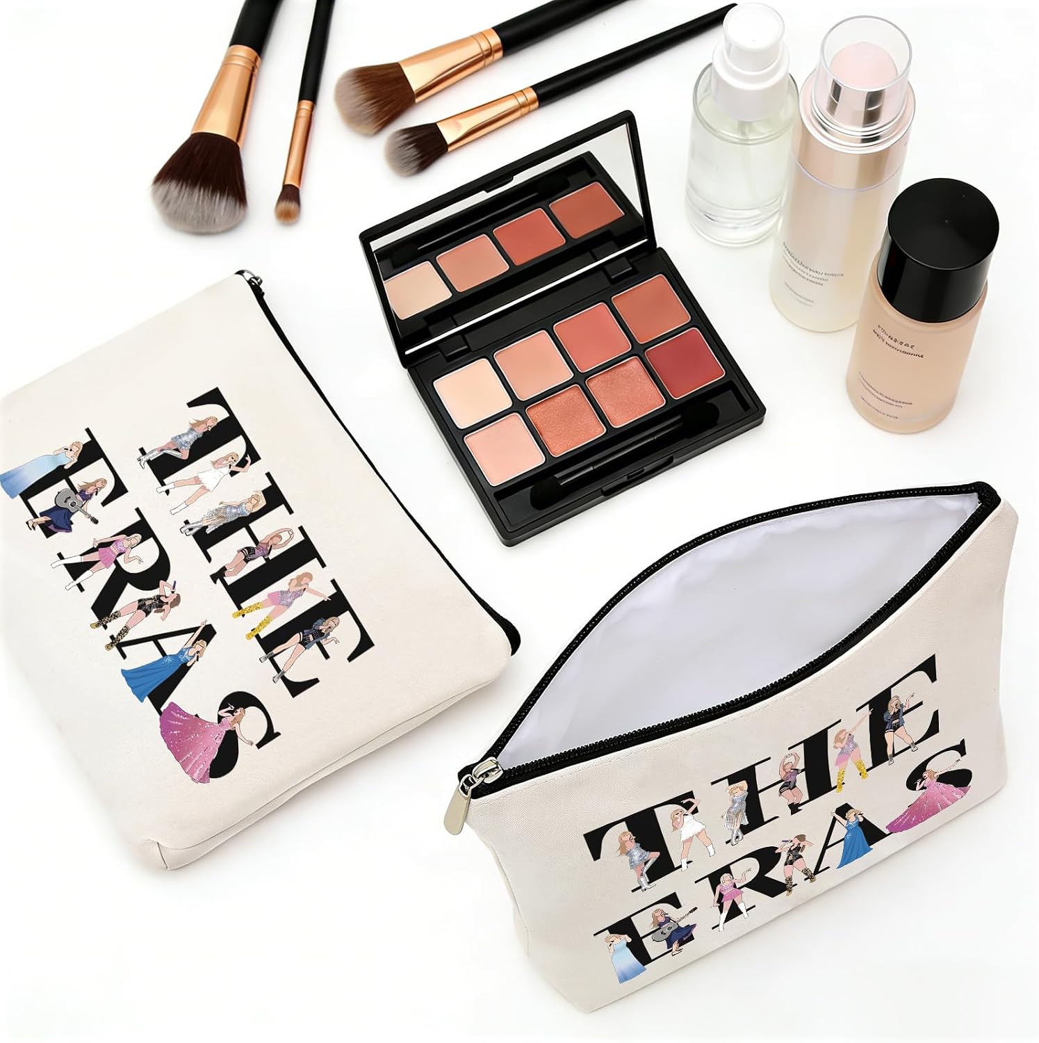 Singer Makeup Bag, Music Lovers Gifts for Women, Music Fan Cosmetic Bag, Friendship Gifts for Women Friends Sister, Travel Toiletry Organizer Zipper Pouch