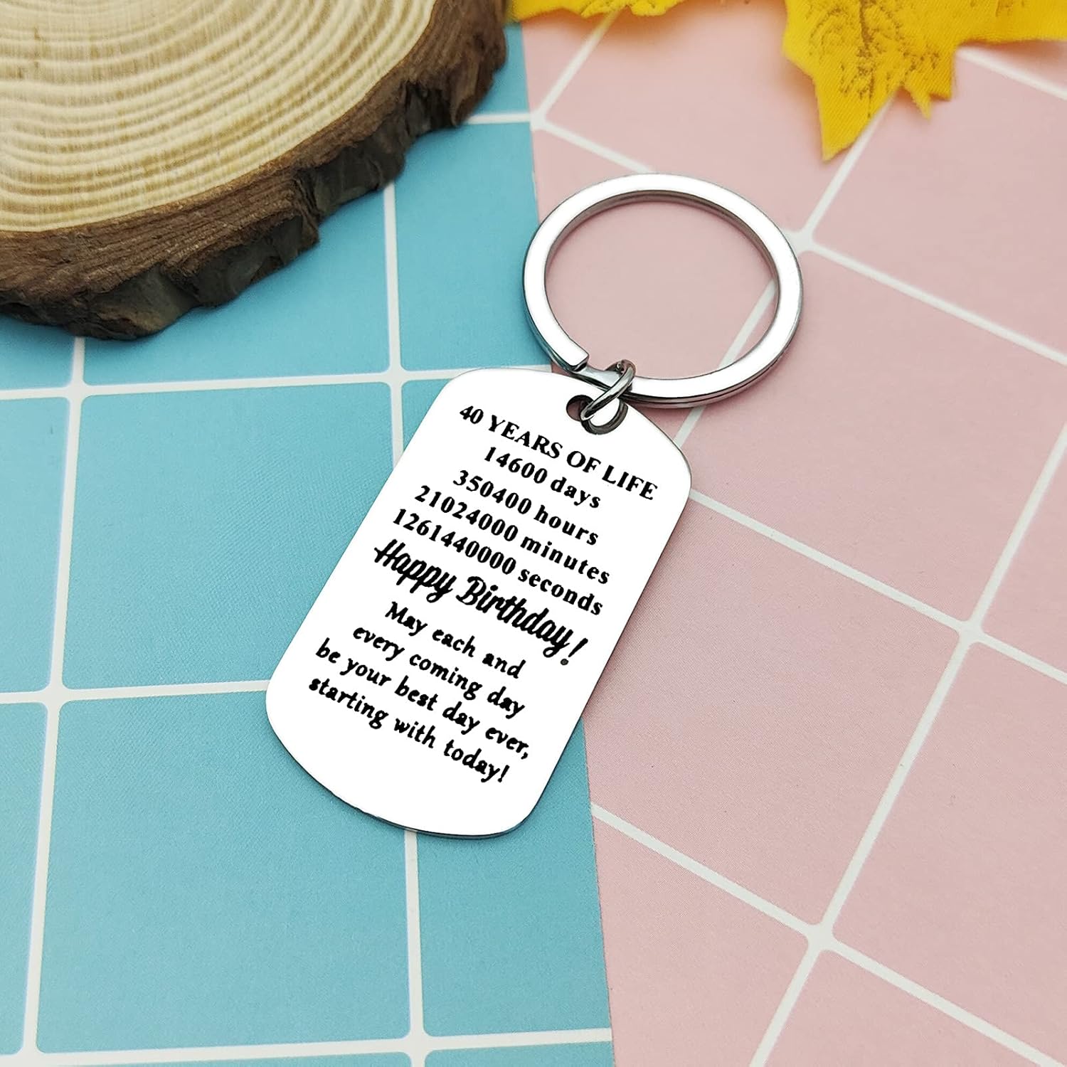 Miniatura 5 de Llavero de feliz cumpleaños de 40 años, para mujeres y hombres, regalos de feliz cumpleaños para él, regalo de cumpleaños, idea de recuerdo, mamá,