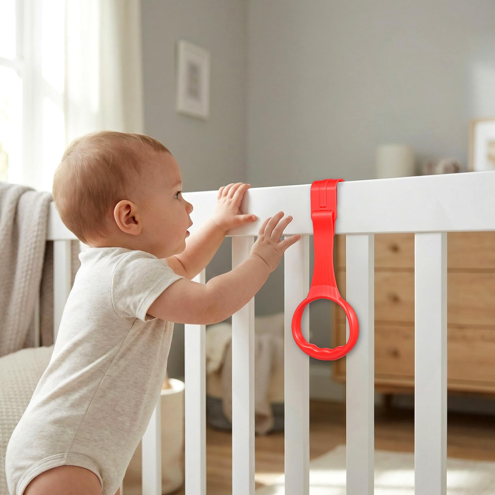 6 Pcs Infant Playpen Pull Rings 6pcs: Standing Assister for Toddlers - Active Gym Accessories Daycare (7. 86x3. 54 Inch) — view 5