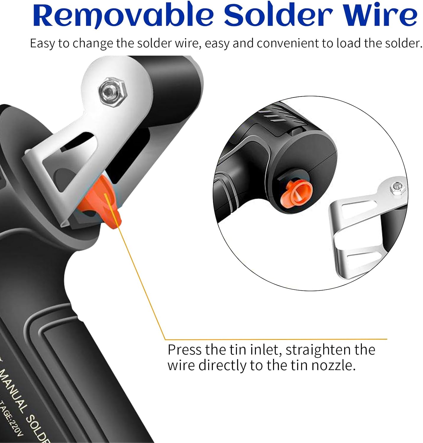 Soldering Iron Kit, 110V Soldering Gun Automatic Hand-held Solder Gun Iron Kit Welding Tool, 60W Automatic Welding Gun, for Electronic Repair, Home appliance repair, DIY