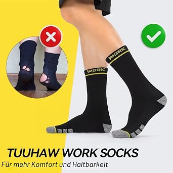 Arbeitssocken Herren 10/20 Paar Work Socken Herren Strümpfe Schwarz Sportsocken Dicke Wintersocken Frotteesocken
