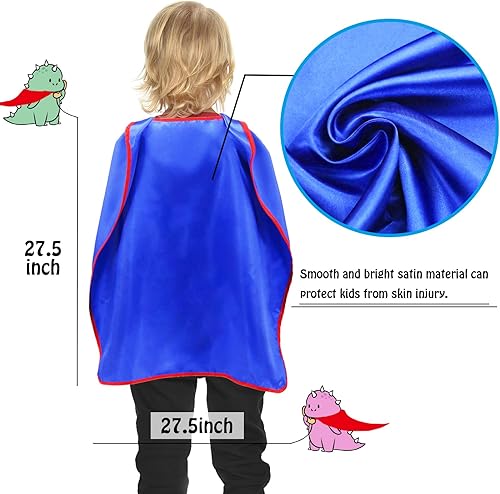 Miniatura 6 de iROLEWIN Capas de superhéroes para niños, capas y máscaras de superhéroes a granel, paquete de 20 disfraces para niños pequeños como disfraces de