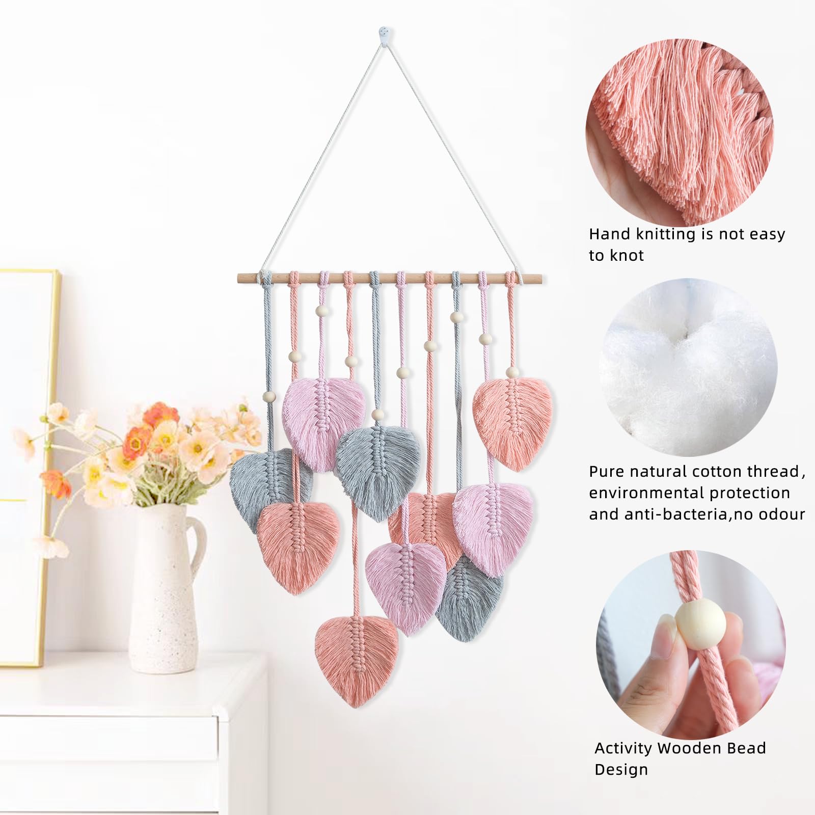 HNLMZ Arazzo Da Parete In Macramè,Arazzi Tessuti A Mano In Stile