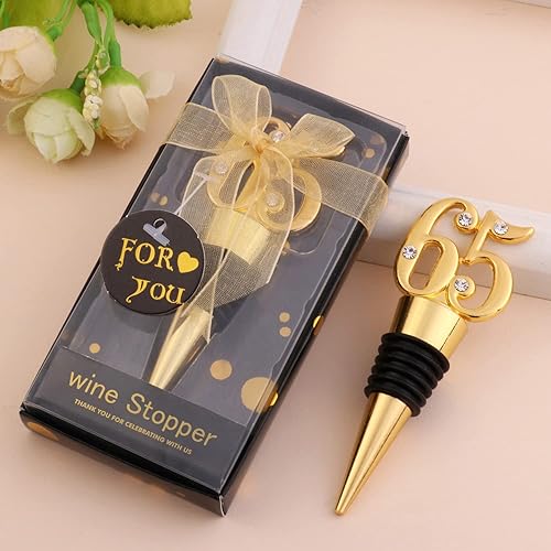 Miniatura 5 de Paquete de 24 regalos de cumpleaños 65 para invitados de 65 años de edad, con caja de regalo para 65 años, aniversario, fiesta, recuerdos,