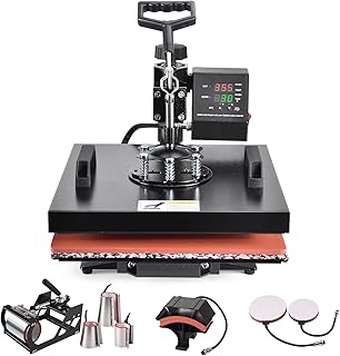 Seeutek Heat Press 15x15 Shirt Press 8 in 1 Shirt Printing Tshirt Press Machine Swing Away T Shirt Press Machine Digital Multifunctional T-Shirt Press Machine for T Shirts Mug Hat Plate Cap
