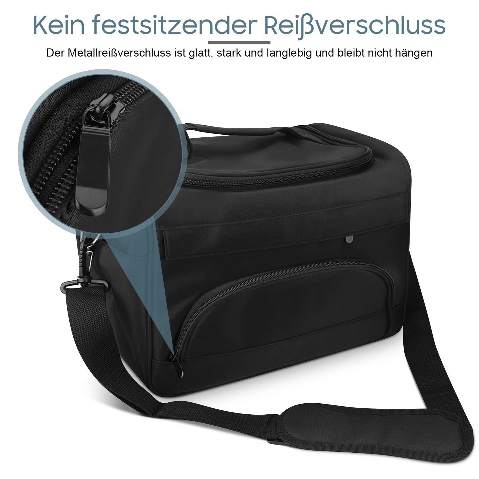 Borsa Trasporto Parrucchiere con Tracolla Regolabile Grande Borsa Organizzata Multi Strato per Attrezzatura Capelli Portatile Viaggio
