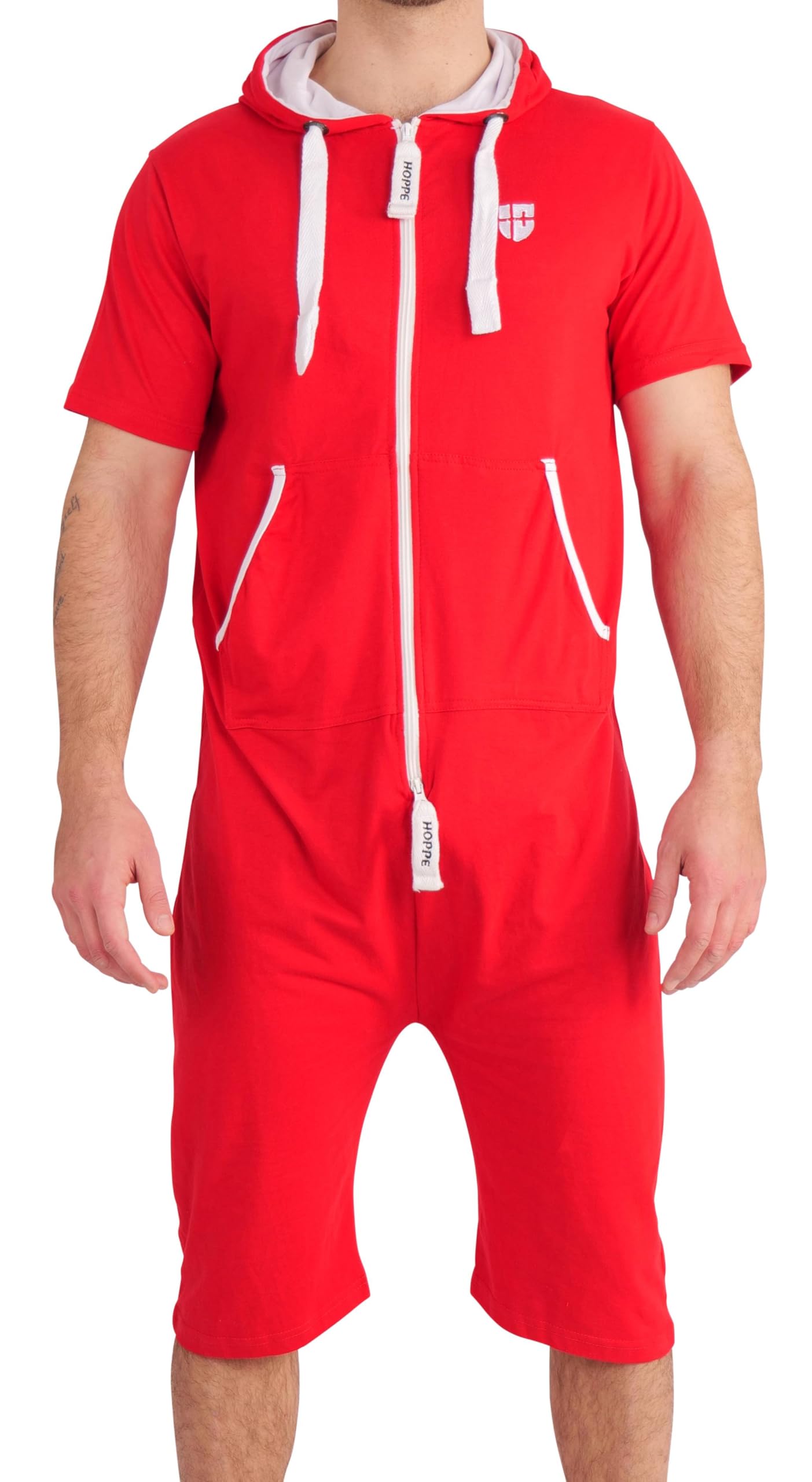 Herren Jumpsuit kurz Overall Einteiler Jogger für den Sommer