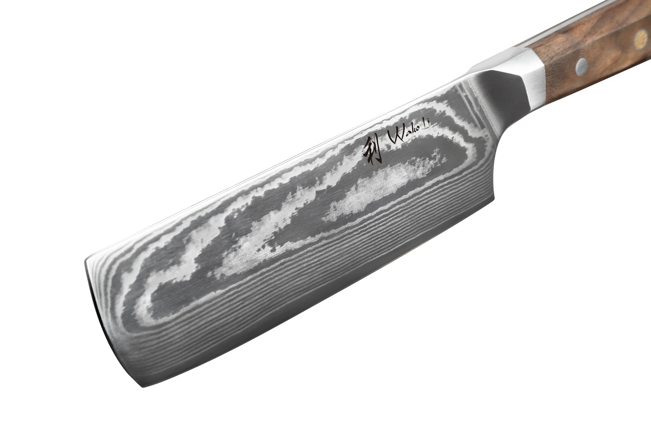 Wakoli Damast Nakiri Messer 18 cm, Gemüsemesser, 67 Lagen Damaststahl