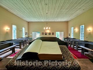 Photo- View from The Pulpit at The Sardis Presbyterian Church, a Historic Rural Church Near Rome in Floyd County, Georgia 2 Fine Art Photo Reproduction 14in x 11in