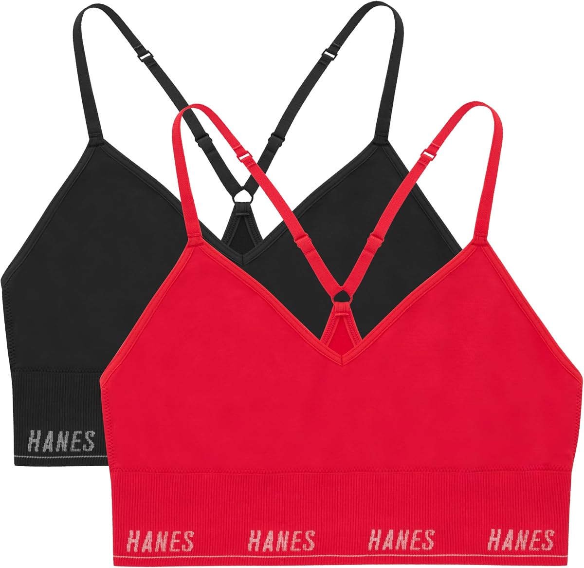 Women's Moves Seamless Triangle Wireless Bra, 360° Flex Light Support Pullover Bra, Odor Control, 2-Pack