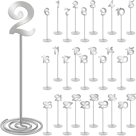 Elegant Metal Table Numbers for Memorable Occasions