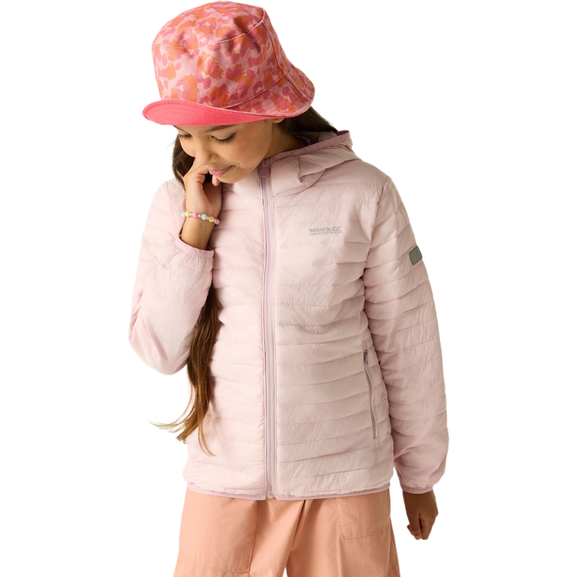 Regatta  Kids Pink Kids Hooded Hillpack Water-Repellent Jacket in Size 13 Years, Sports Direct
