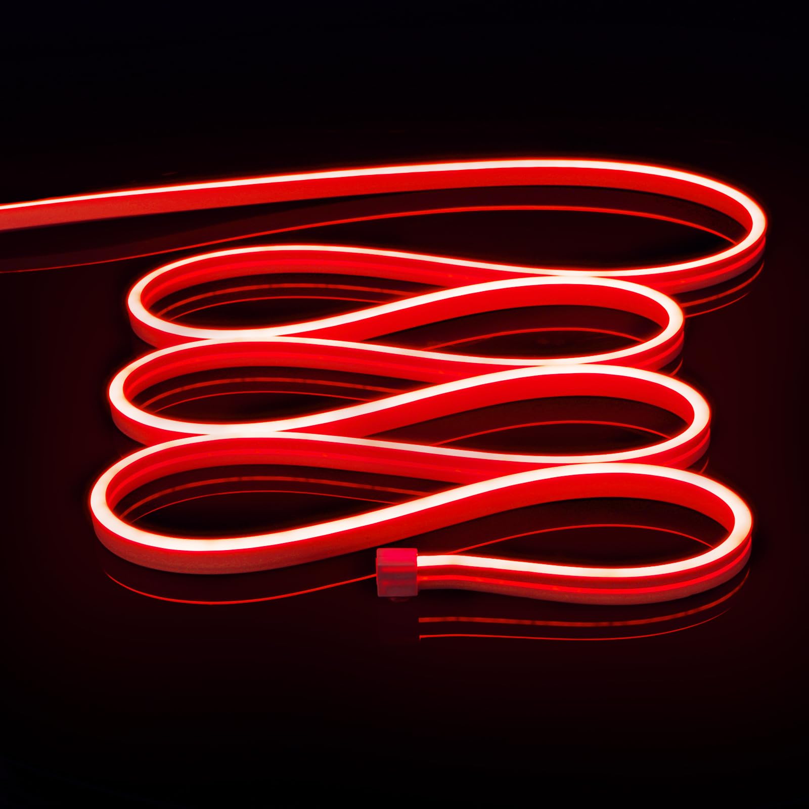 VILHTL Neon LED Strip Light, 12V 5m Red LED Lights Strip