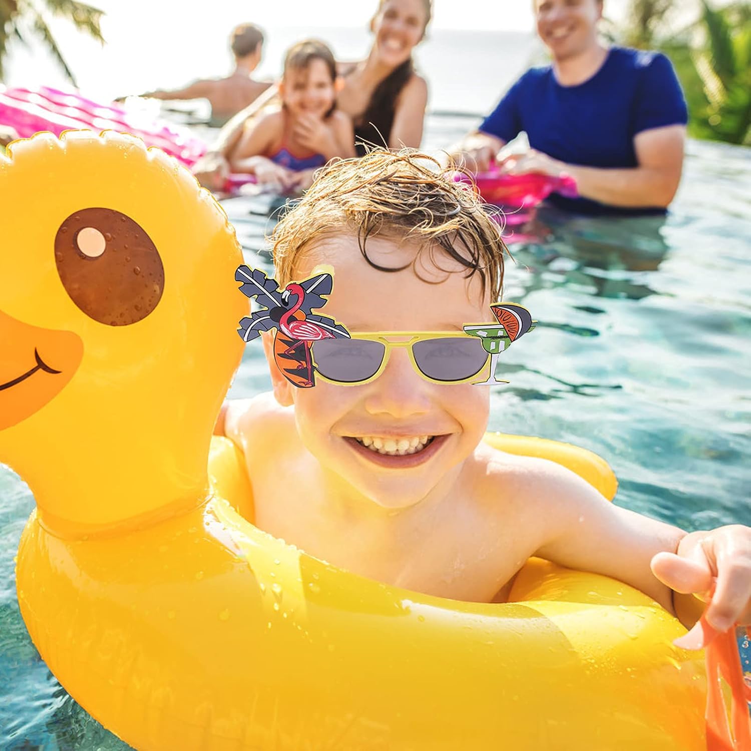 8 Pairs Novelty Party Glasses Funny Glasses for Adults Tropical