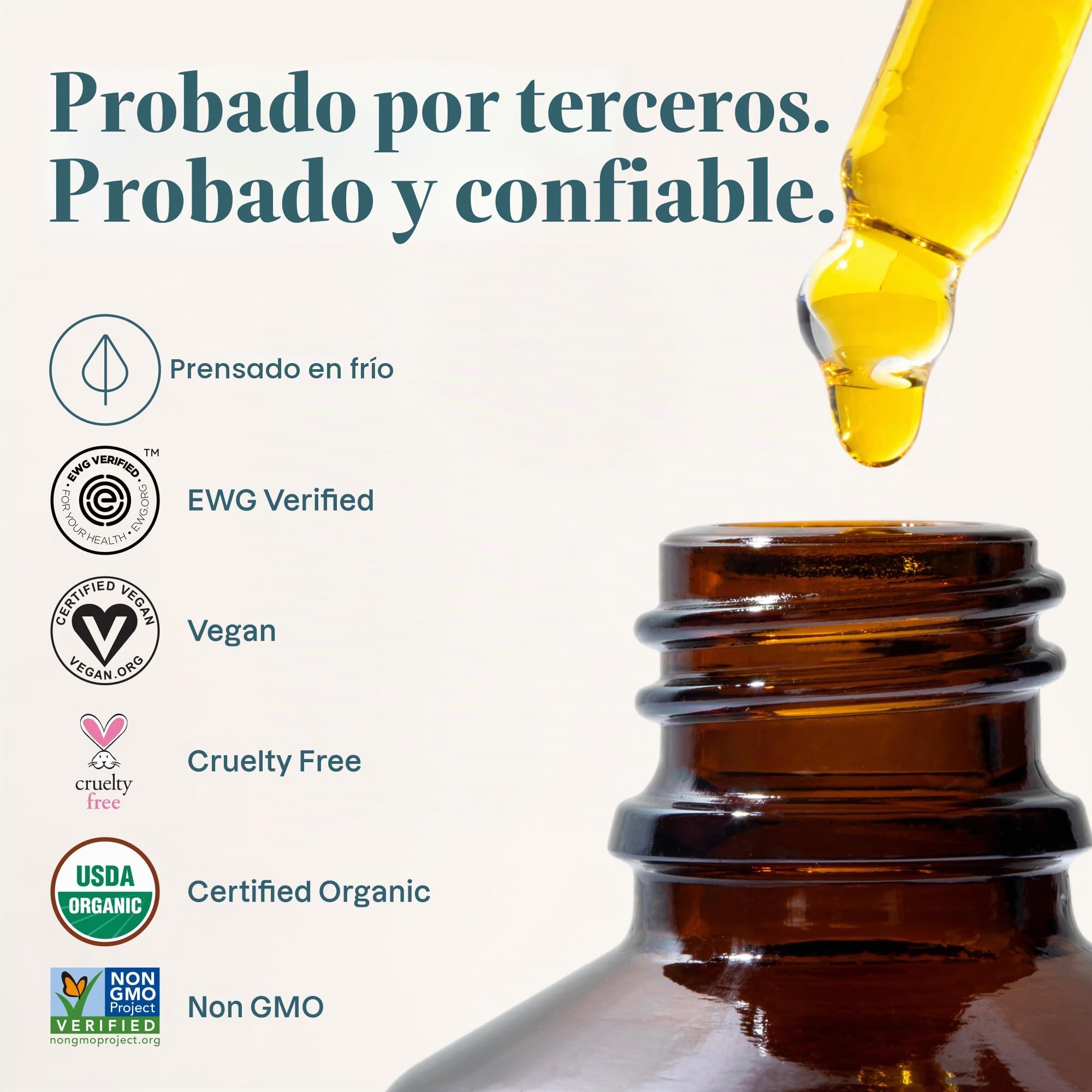 Cliganic Aceite de Rosa Mosqueta Bio, 100% Puro Ecologico (120ml) prensado en frio, natural vegano | para cabello, cara, cuticulas, pelo | certificado orgánico vegetal | 90 días garantía