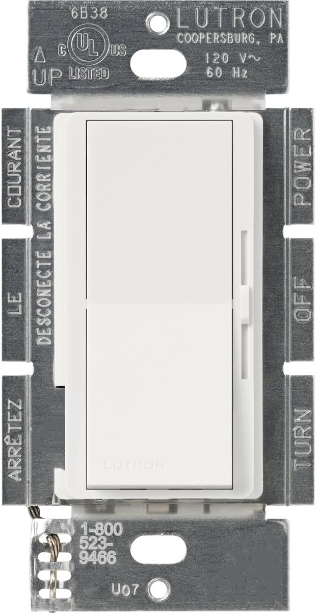 LutronLutron DVSCELV-300P-SW Diva 300-watt Single Pole Electronic Low-Voltage Dimmer, Snow