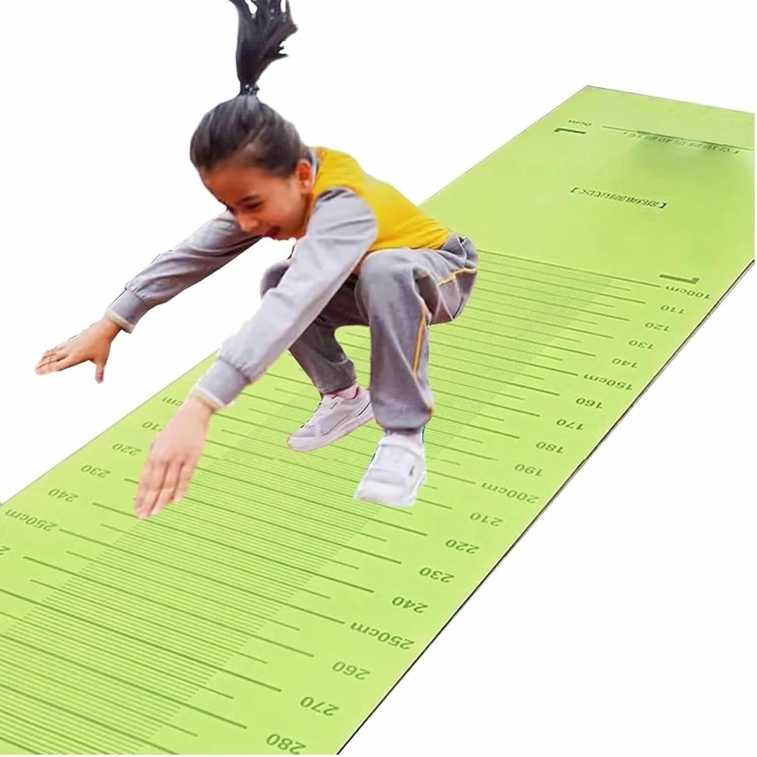 Standing Long Jump Measuring Mat, Sports Practice Test Pad,Long Jump Measuring Equipment, Large Format Indoor Outdoor Non Slip Mat, Home Workout Exercise Mat