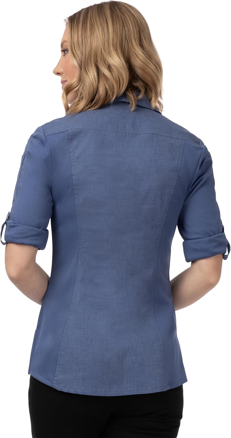 Chef Works Womens Seville Shirt with Mesh Panels - Image 2