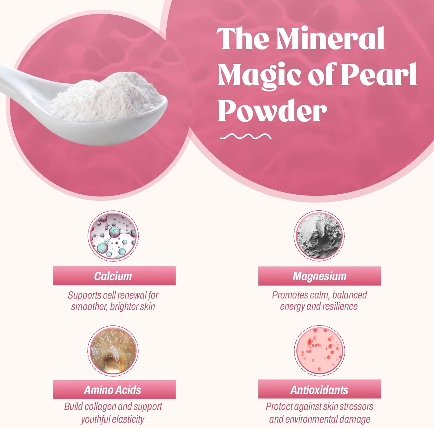 Akasha Superfoods Pearl Powder, Supports Collagen Production, Blend Into Drinks, Smoothies, or Skincare, Source of Calcium, Amino Acids, & Minerals, Gentle on Sensitive Skin, Gluten Free, 1.4 Oz