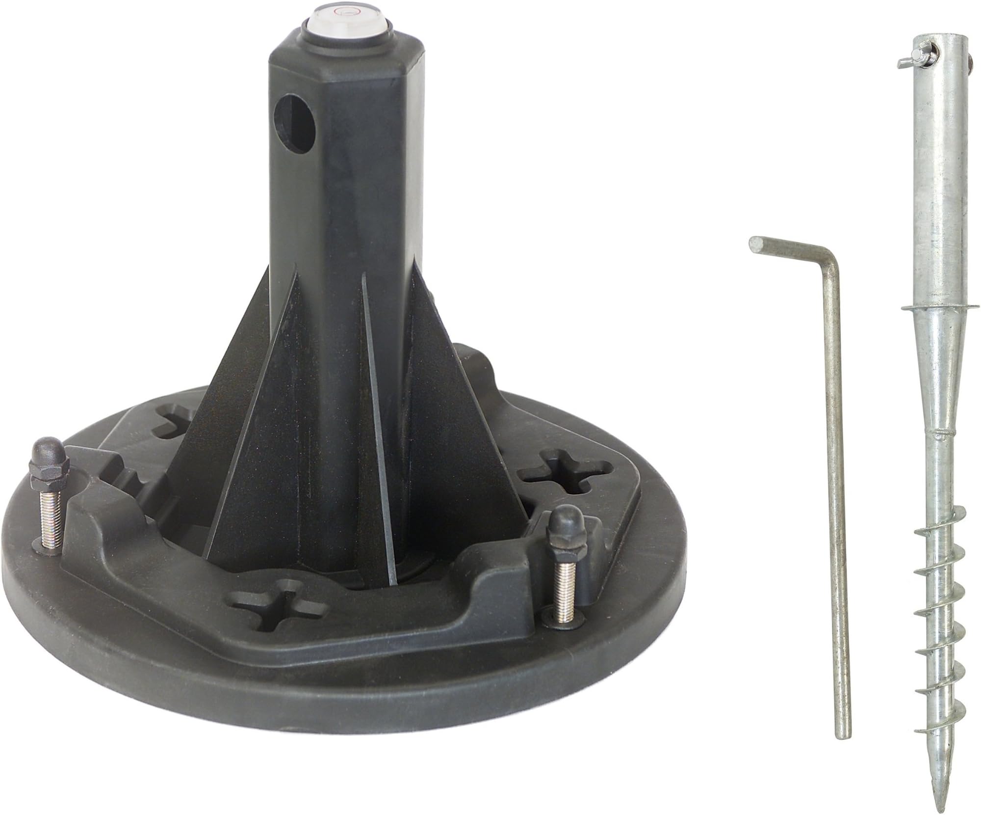 GS-3 EZ Ground Anchoring Kit for Single Head Lamp Posts, Black