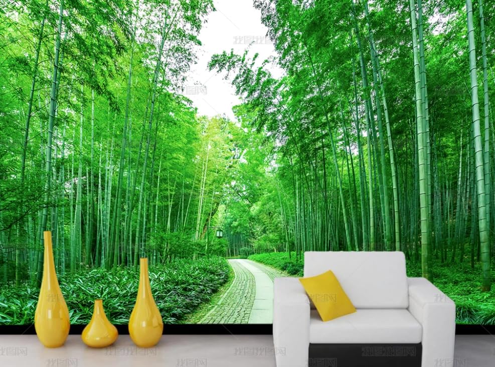 Forêt de Bambous Papier Peint Intissé Décoration Murale Zen pour Chambre