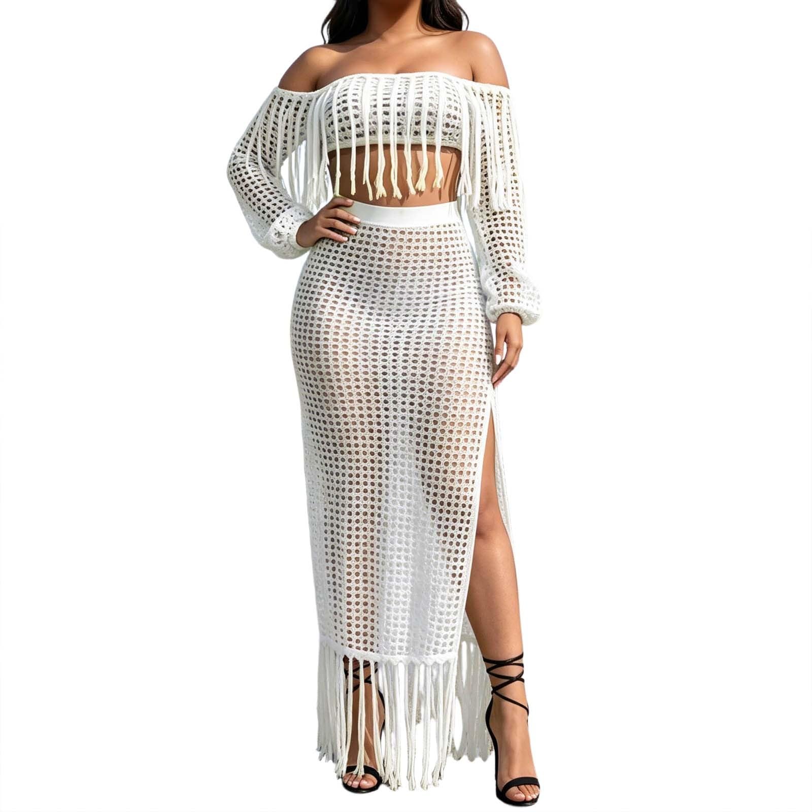 Vestido largo de playa para cubrir el bikini de forma elegante 6