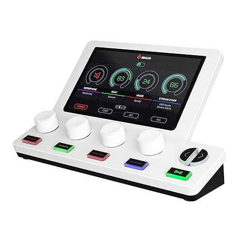 BEACN Mix Create Audio Interface | Windows USB C Audio Mixer for Content Creators | Volume Control for Twitch and YouTube Streams | Content Creator Essentials for Streaming (Light) - Light