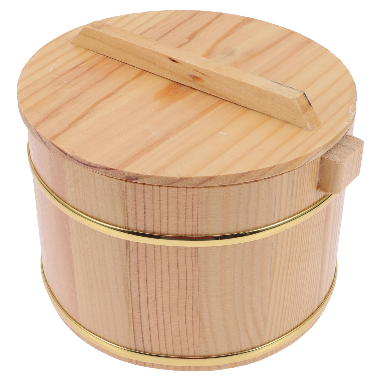 Contenitore Lucidata in Coperchio Manico Riso Legno o per con Stili multipli Superficie Anti-caldo Stili multipli Sushi Ristorante o Festa
