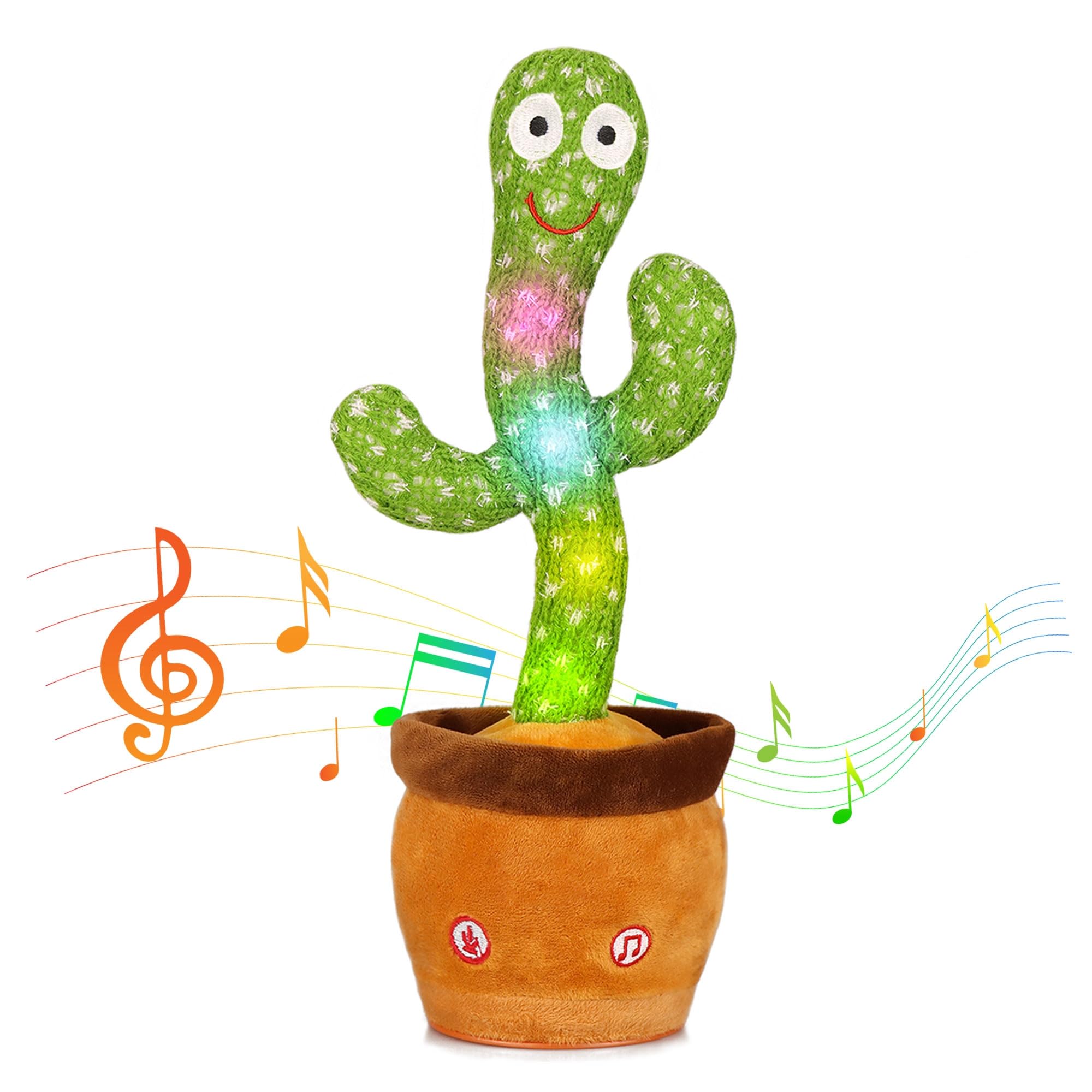 Cactus Bailarín | Interactivo Que Baila y Habla en Español | Peluche con Luces y Música Que Repite tu Voz | Regalo Original para Cumpleaños de Niños