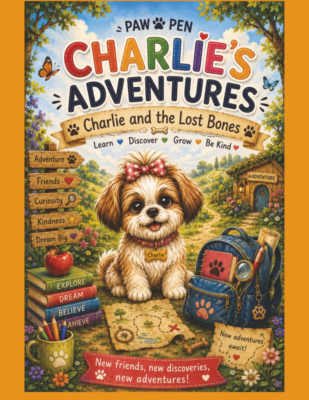 Charlie and the Lost Bones: A Fun English Adventure Workbook for Young Learners (Vocabulary with Charlie)