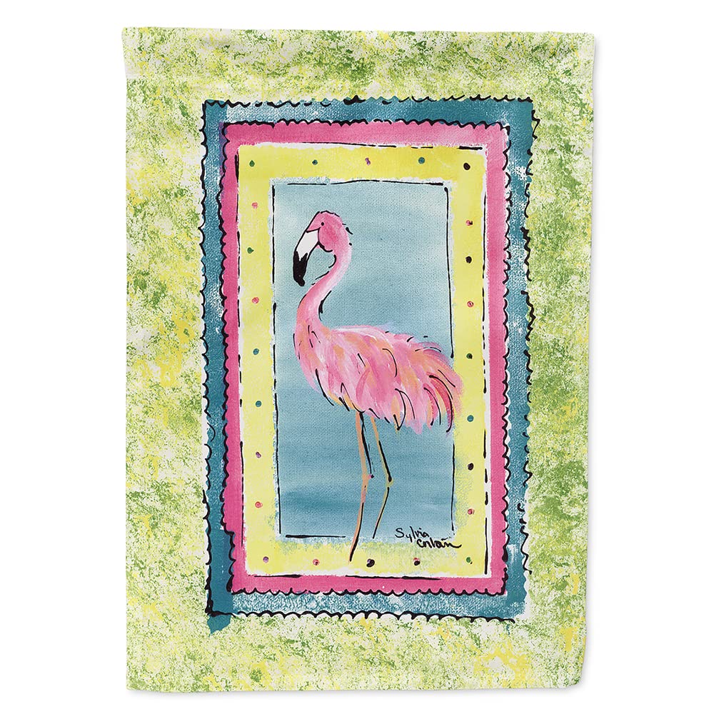 Drapeau flamant rose grand format pour une terrasse style tropical