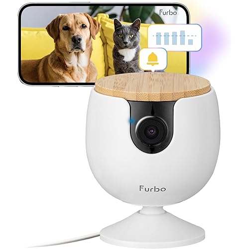Furbo Mini Pet Camera [Subscription Required] Unlock Camera w/Paid Plan: Home Security with Dog & Cat Safety Alerts, 2-Way Audio, Mountable Smart Cam (Low Risk, 3mo Min. Cancel Anytime)