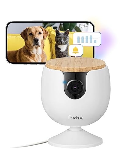 Furbo Mini Pet Camera [Subscription Required] Unlock Camera w/Paid Plan: Home Security with Dog & Cat Safety Alerts, 2-Way Audio, Mountable Smart Cam (Low Risk, 3mo Min. Cancel Anytime)